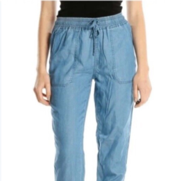 New Light Blue Denim Joggers - Picture 1 of 6